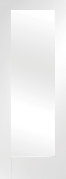 Clearance Pattern 10 White Primed Internal Door with Clear Glass